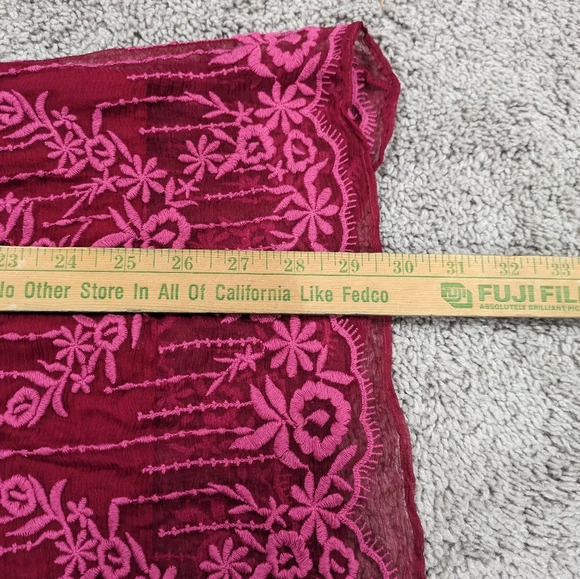 Sundance pink red embroidered tunic top size medium - Picture 7 of 9